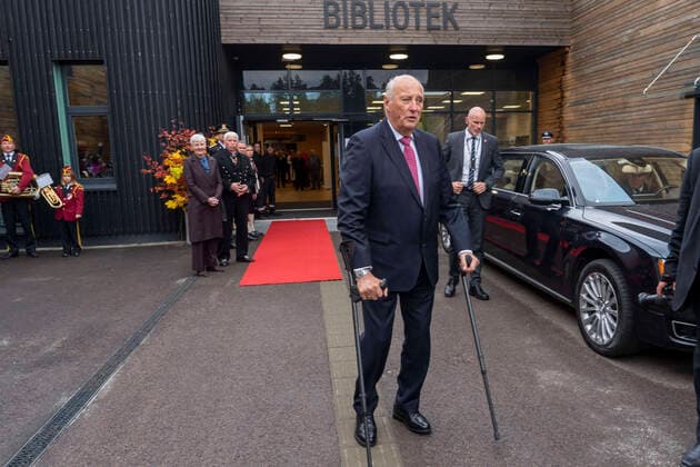 Lampeland 20221004 King Harald visits Flesberg and Lampeland Lampeland Norway xx,  Copyright: xTerjexPedersenx xObs25p-rIQ