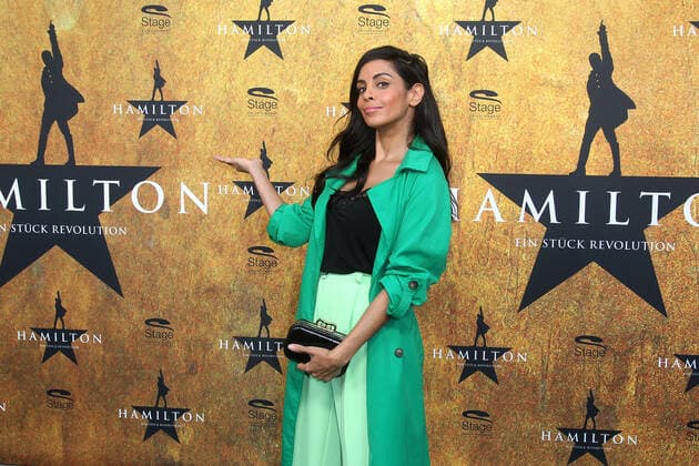 Collien Ulmen Fernandes at the gala premiere of the musical Hamilton on 6 10 2022 in Hamburg Hamilton musical premiere in Hamburg