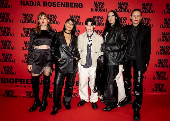 STOCKHOLM 20221031 Lovisa Sirén, Bahar Pars, Nadja Rosenberg, Zhala and Siri Hjorton Wagner arrive at the gala premiere of the film Maya Nilo Laura pa Rigoletto in Stockholm Stockholm SWEDEN x10430x,  Copyright: xChristinexOlsson TTx FILMPREMIÄR MAYA NILO (LAURA)