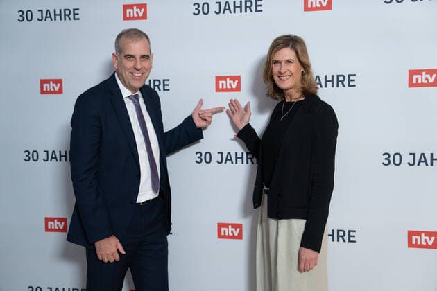 ntv Managing Director Stephan Schmitter, ntv Editor-in-Chief Sonja Schwetje The news channel ntv celebrated its 30th anniversary on 23 November 2022 at the Bertelsmann Representative Office in Berlin Berlin GER