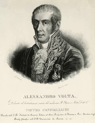 Portray of Italian physicist and chemist Alessandro Volta, Pavia, Italy 