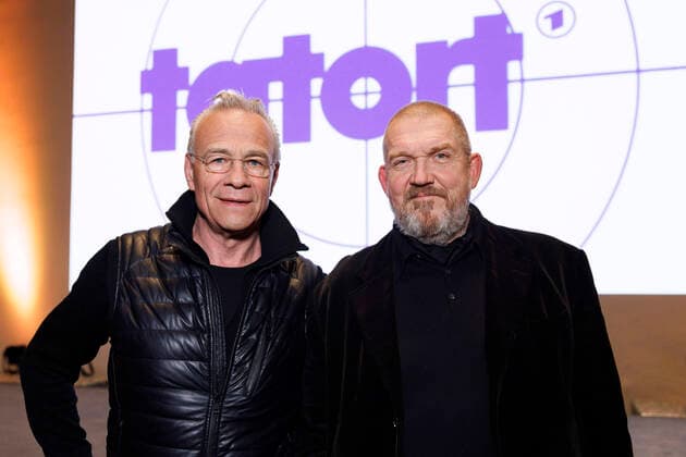 Actor Klaus J Behrendt plays Inspector Max Ballauf and actor Dietmar Bär plays Inspector Freddy Schenk at the preview of the Tatort episode Protective Measures at the historic town hall Cologne, 29 11 2022 NRW Germany Copyright: xChristophxHardtx