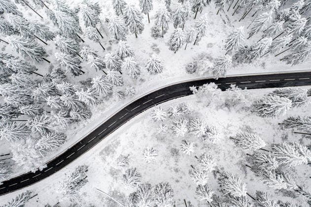 Snow in the Taunus Deep wintry is the landscape at the Great Feldberg in the Taunus With snow showers have fallen today several centimeters of fresh snow , Schmitten Hesse Germany