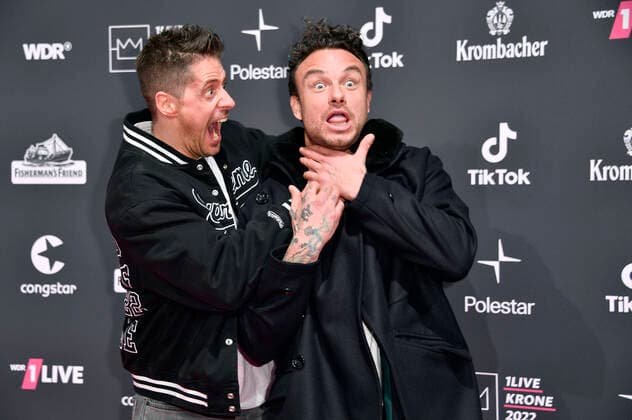 Beatzarre and Dag Alexis Kopplin from SDP at the 23 award ceremony of the 1Live Krone 2022 in the Jahrhunderthalle Bochum, 08 12 2022 Foto:xN.xKubelkax xFuturexImage