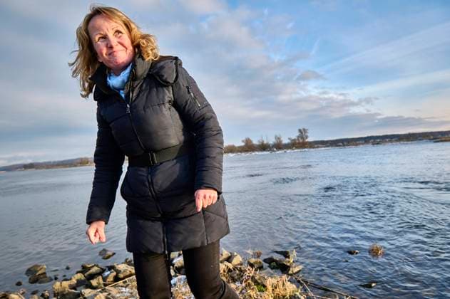 BM in Steffi Lemke visits Lower Oder Valley National Park EUR, Germany, Brandenburg, Criewen, 12 12 2022 Federal Environment Minister Steffi Lemke visits the Lower Oder Valley river ecosystem Salt discharge into the Oder River led to massive proliferation of a toxic brackish water algae, the resulting environmental catastrophe threatens the entire fis