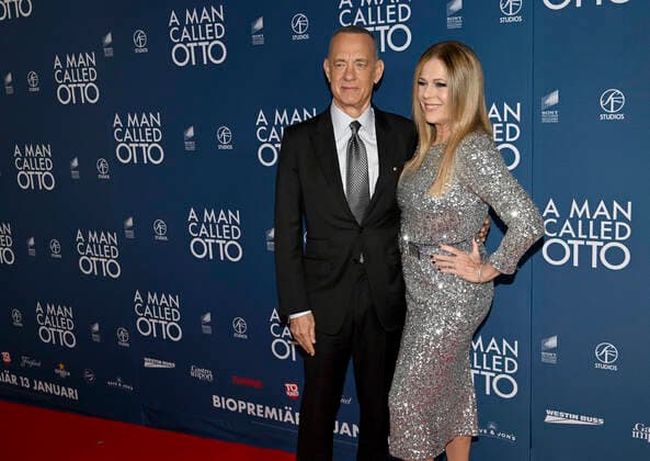 Tom Hanks and Rita Wilson arrive to the premiere of the movie A Man Called Otto at Rigoletto cinema in Stockholm, Sweden, 13 December 2022 Poto Henrik Montgomery TTT kod 10060 STOCKHOLM SWEDEN x10060x,  Copyright: xHenrikxMontgomery TTx A MAN CALLED OTTO PREMIERE