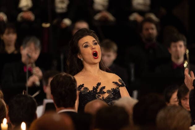 Performance bySoprano Olga Peretyatko Russia Advent concert of the state government in Bonn Cathedral NRW Minister President Hendrik Wüst and WDR Director Tom Buhrow jointly invite to the Cathedral Basilica in the federal city 17 12 2022 Bonn City Center NRW Germany