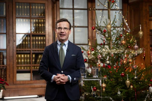 HARPSUND 20221221 Prime Minister Ulf Kristersson M haller Christmas speech at Harpsund STOCKHOLM Sweden x10080x,  Copyright: xFredrikxSandberg TTx STATSMINISTER JULTAL 2022 TTABB0000000000148399