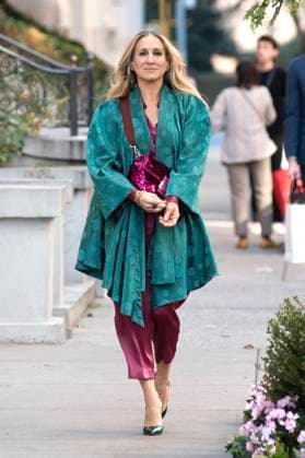 Sarah Jessica Parker filming the HBO Max streaming series And Just Like That , the follow-up series to Sex and the City in Upper East Side New York, 09 01 2023. Foto:xM.xCranex xFuturexImage