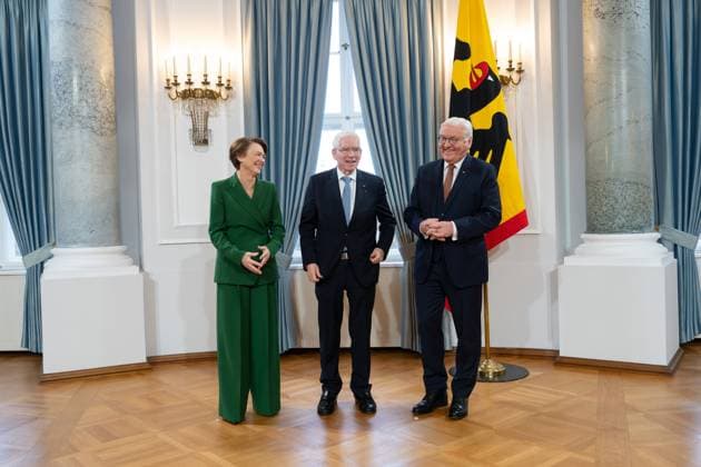 Josef Schuster, President of the Central Council of Jews New Years reception of Federal President Frank Walter Steinmeier and Elke Büdenbender at Bellevue Palace in Berlin, with Josef Schuster, President of the Central Council of Jews Berlin Berlin GER