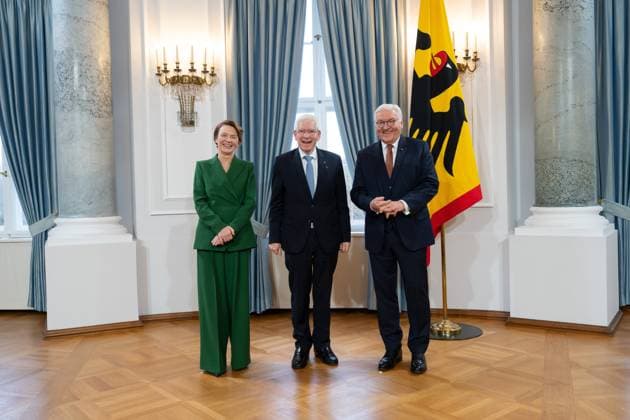 Josef Schuster, President of the Central Council of Jews New Years reception of Federal President Frank Walter Steinmeier and Elke Büdenbender at Bellevue Palace in Berlin, with Josef Schuster, President of the Central Council of Jews Berlin Berlin GER