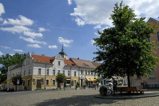 <p>Blick am 4. Juni 2021 in die historische Altstadt der Kleinstadt Zehdenick im Bundesland Brandenburg. FOTO: Joerg Krauthoefer Funke Foto Services< p> Arbeit Berlin Copyright: JoergxKrauthoefer