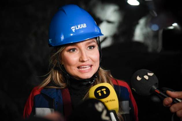 KIRUNA 20230112 Energy and Industry Minister Ebba Busch KD after press conference at LKAB in Kiruna Kiruna Sweden x12070x,  Copyright: xMarkoxSäävälä TTx SVERIGES EU-ORDFÖRANDESKAP INVIGS KIRUNA TTABB0000000000151014