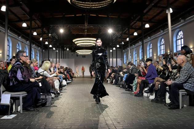 Model at the Marcel Ostertag Fashion Show at the Berlin Fashion Week Autumn Winter 2023 at the Bolle Festsälen Berlin, 17 01 2023 Foto:xF.xKernx xFuturexImage