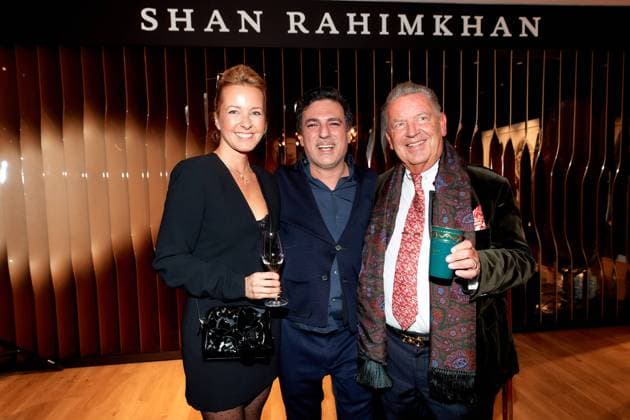 Grand Opening of Shan Rahimkhan at KaDeWe Jörg Woltmann with daughter Sandra Sophie Trauboth and Shan Rahimkhan at the Grand Opening of Shan Rahimkhan at KaDeWe in Berlin Copyright: xEventpressxGolejewskix