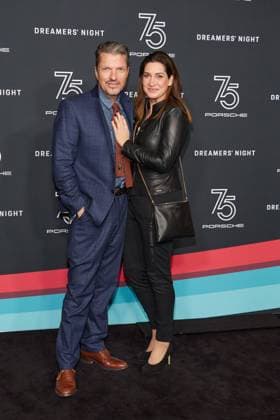 Hardy Krueger Jr with wife Alice guest arrival for Porsche Dreamers Night at DRIVE Volkswagen Group Forum Berlin on 25 01 2023 Porsche Dreamers Night
