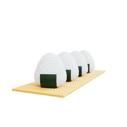 IMAGO Creative, Food, Japan, Onigiri 3d illustration of asian food onigiri, 3d illustration of asian food onigiri, 3d illustration of asian food onigiri, 25.01.2023, Copyright: xRahmatDjayusmanx Panthermedia33525554.jpg