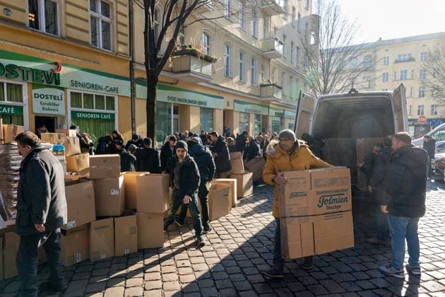 07 02 2023,Berlin,Germany,Relief supplies for earthquake victims in Turkey are collected in Moabit Deutsch Türkischer ambulanter Pflegedienst Berlin Dosteli GmbH