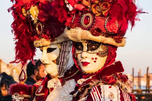 Carnival in Venice, Italy 11 February 2023, Venice, Italy Revellers in colorful costumes celebrate the 2023 Carnival in Venice