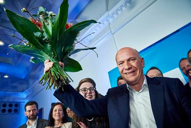 Elections in Berlin election winner Kai Wegner DEU,Germany, Berlin,12 02 2023 top candidate Kai Wegner has brought in a strong election result with the CDU The CDU is the strongest party in the Berlin House of Representatives
