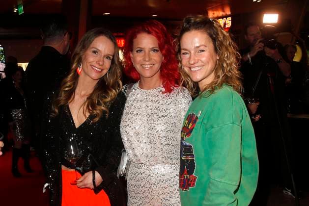 Anika Eggert, Dana Diekmeier and Rhea Harder at the HOBÂ S Hut of Burger Opening Party on 15 02 2023 in Hamburg Hob s Hut of Burger Opening Party in Hamburg