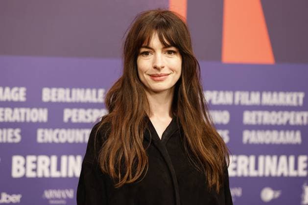 Anne Hathaway at the press conference for the film She Came To Me during the 73 Berlinale International Film Festival on 16 02 2023 in Berlin Berlinale 2023 She Came To Me Photo Call PK