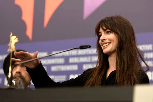 Anne Hathaway at the press conference for the feature film She Came to Me at the Berlinale 2023 73 Berlin International Film Festival at the Hotel Grand Hyatt Berlin, 16 02 2023. Foto:xC.xNiehausx xFuturexImage