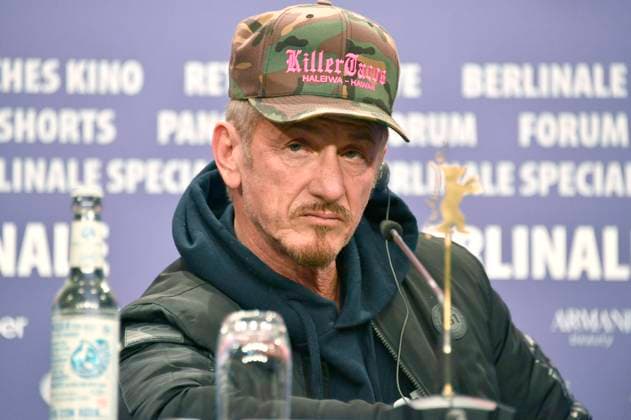 Sean Penn at the press conference for the documentary Superpower at the Berlinale 2023 73 Berlin International Film Festival at the Hotel Grand Hyatt Berlin, 18 02 2023. Foto:xN.xKubelkax xFuturexImage