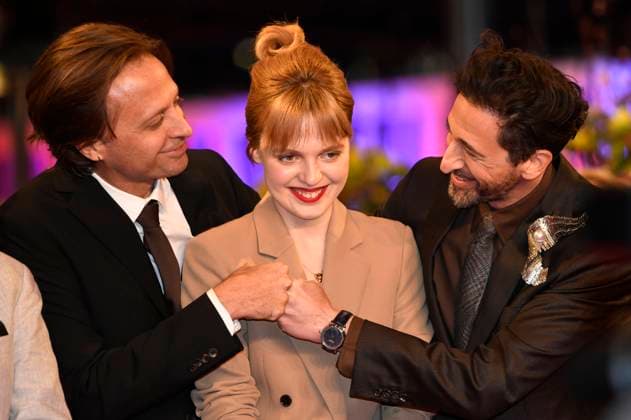 John Trengove, Odessa Young and Adrien Brody at the premiere of the feature film Manodrome at the Berlinale 2023 73 Berlin International Film Festival at the Berlinale Palast Berlin, 18 02 2023 Foto:xC.xNiehausx xFuturexImage
