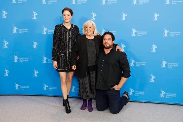 Vicky Krieps, Margarethe von Trotta and Ronald Zehrfeld at the photocall for the feature film Ingeborg Bachmann Reise in die Wüster at the Berlinale 2023 73 Berlin International Film Festival at the Hotel Grand Hyatt Berlin, 19 02 202 Foto:xD.xBedrosianx xFuturexImage