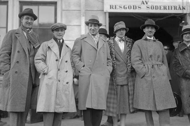 STOCKHOLM 1926 The French tennis team that will take part in the Davis Cup at the Royal Tennis Hall has arrived in Stockholm Three from the left RenÃ Lacoste, Jacques Brugnon is two from the right France defeated Sweden by 5 0 Stockholm Sweden x1060x  Copyright: xBertilxNorberg TTx DAVIS CUP 1926