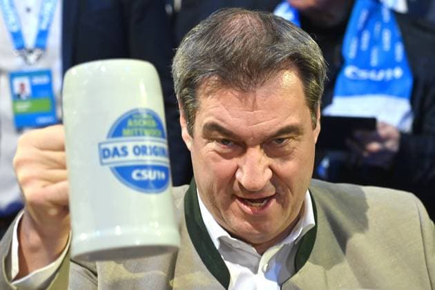 Markus SOEDER Prime Minister of Bavaria and CSU Chairman with Mass beer Political Ash Wednesday of the CSU on 22 02 2023 in the Dreilanderhalle in Passau