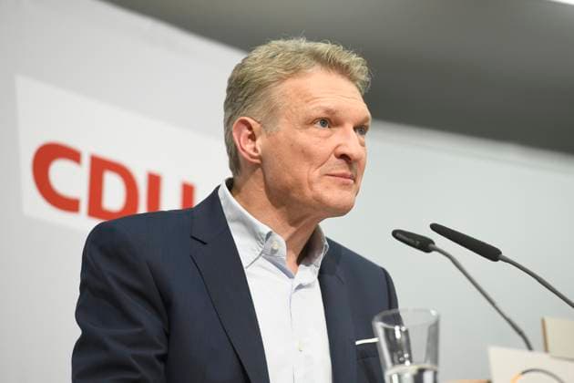 The political Ash Wednesday 22 02 2023 of the CDU takes place in Elm Stephan Toscani, Chairman of the CDU parliamentary group in the Saarland state parliament gives the keynote speech bub