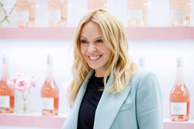 Pop star Kylie Minogue stands at her wine stand at the ProWein 2023 trade fair The British Australian singer presented a non-alcoholic Rose Prosecco named after her at the Düsseldorf trade fair Düsseldorf, 20 03 2023 NRW Germany Copyright: xChristophxHardtx