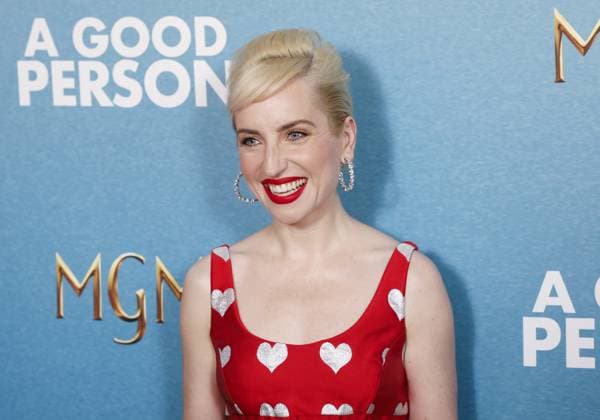 Zoe Lister-Jones arrives on the red carpet at MGM s A Good Person New York Screening at Metrograph on Monday, March 20, 2023 in New York City. NYP20230320231 JohnxAngelillo
