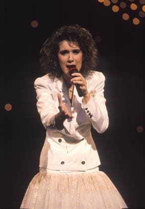 HISTORICAL PHOTOS Dublin, Ireland 1988 Melodi Grand Prix Eurovision Song Contest 1988 Celine Dion on stage She wins the final for Switzerland with the song Ne partez pas sans moi Archive photo Eystein Hanssen DUBLIN IRELAND IRELAND EDITORIAL USE ONLY