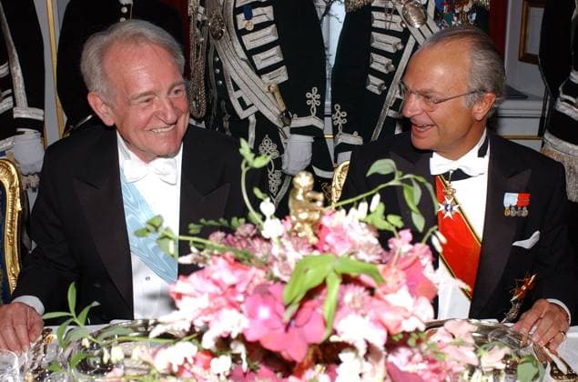 STOCKHOLM 030520 On Tuesday evening, The King and Queen hosted a dinner at Drottningholm Palace for German President Johannes Rau and his wife Christina, who are on a three-day state visit to Sweden Photo Johannes Rau and King Carl XVI Gustaf STOCKHOLM SWEDEN x1001x  Copyright: xJANxCOLLSIÖÖx STATSBESÖK KUNGAMIDDAG