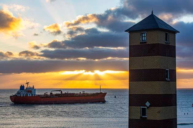 The tanker Tivoli Park off the coast of Zeeland near Dishoek Walcheren NL Tivoli Park