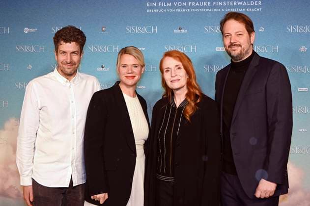 Tobias Walker, Frauke Finsterwalder, Sibylle Canonica and Philipp Worm at the premiere of the feature film Sisi ich at the City Atelier Cinemas Munich, 27 03 2023 Foto:xR.xHeinex xFuturexImage