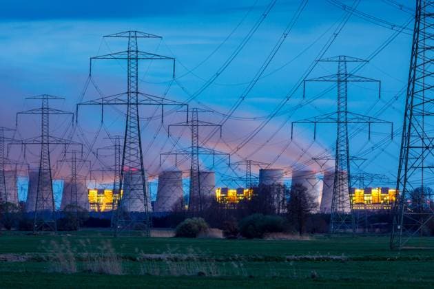Jaenschwalde power plant DEU Germany Brandenburg Tauer, 30 03 2023, Jaenschwalde lignite-fired power plant in the Lusatian coalfield, The power plant, owned by energy company LEAG, has six 500 MW units and a total capacity of 3000 megawatts Two of the six units were sent to the safety reser AF_Jaenschwalde_36210.jpeg