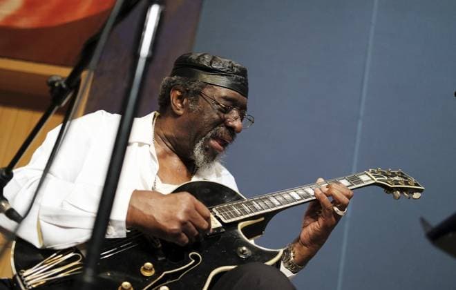 <p>James Blood Ulmer tritt im Kunstmuseum auf am Sonntag, 08. April in Bochum. Ulmer und die Begleitband The Thing sind der Topact des Ruhr Jazzfestival, welches drei Tage dauert. Deutschland NRW Bochum Copyright: DietmarxWäsche