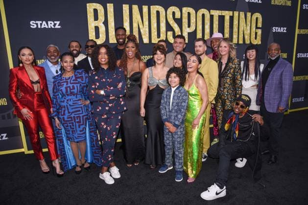 Bilder des Jahres 2023, Entertainment 04 April Entertainment Themen der Woche KW15 Entertainment Bilder des Tages 11 April 2023 - Hollywood, California - (L-R) Barry Brisco, Margo Hall, Daveed Diggs, Benjamin Earl Turner, Candace Nicholas-Lippman, Lance Holloway, Jaylen Barron, Jasmine Cephas-Jones, Atticus Woodward, April Absynth, Andrew Chapelle, Katlynn Simone, Rafael Casal, Helen Hunt, Lil Buck, Jon Boogz, Jess Wu Calder and LeVar Burton. Los Angeles Premiere Of STARZ s Blindspotting Season 2 at NeueHouse Hollywood. Photo Credit: Billy Bennight AdMedia 290642 2023-04-11 California Hollywood Etats-Unis Copyright: xAdMediax STAR_290642_084