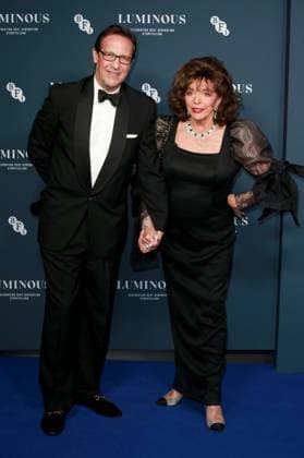 September 29, 2022, London, United Kingdom: Percy Gibson and Dame Joan Collins attend the BFI London Film Festival Luminous Gala at The Londoner Hotel in London. London United Kingdom - ZUMAs197 20220929_zab_s197_199 Copyright: xFredxDuvalx