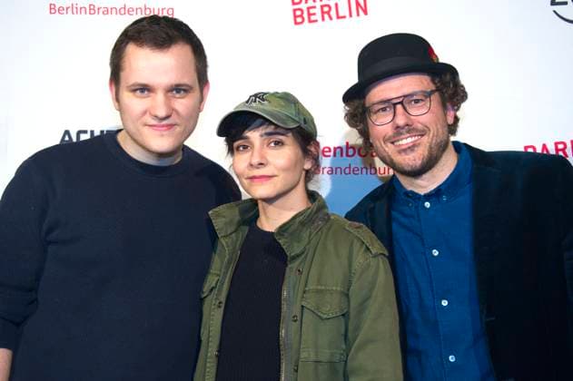 Max Gleschinski, Pegah Ferydoni and Jasper Mielke at the premiere of the feature film Alaska at the 19 achtung berlin Filmfestival 2023 in the cinema Babylon Berlin, 17 04 2023 Foto:xC.xBehringx xFuturexImage