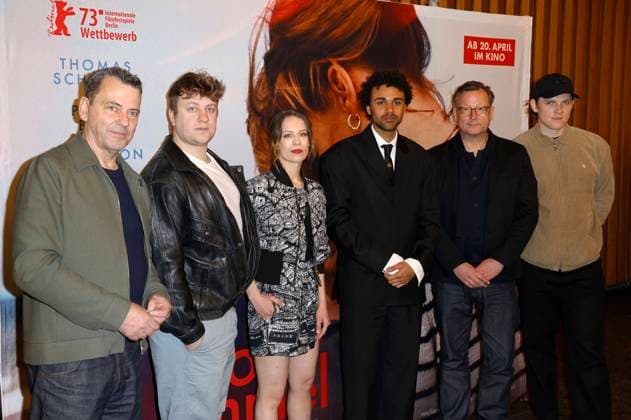 Christian Petzold, Thomas Schubert, Paula Beer, Langston Uibel, Matthias Brandt and Enno Trebs at the premiere of the feature film Red Sky at Kino International Berlin, 20 04 2023 Foto:xS.xGabschx xFuturexImage