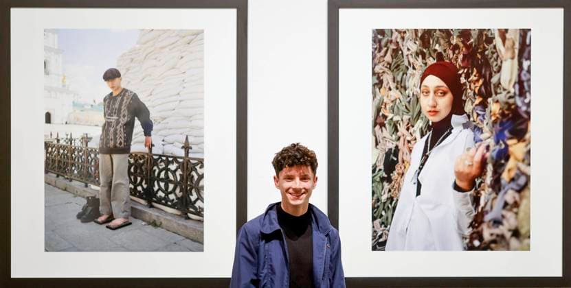 The German-Ukrainian team Sebastian Wells Foto and Vsevolod Kazarin has received the 3 German Peace Prize for Photography of the city of Osnabrueck Photo taken on 04 05 2023 The award, w Copyright: epd-bild DetlefxHeese epd-Friedenspreis_fuer_Fotografie2-kopieren