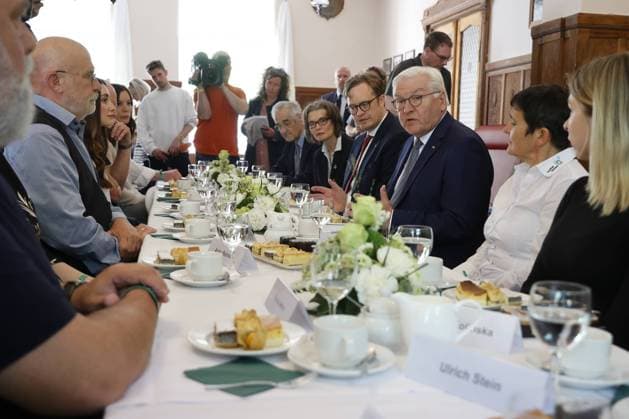 Federal President Frank Walter Steinmeier in Senftenberg DEU Brandenburg Se