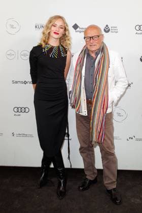 Event Green Actors Lounge Valerie Huber and Volker Schloendorff at the 3 Green Actors Lounge in the House of Hungary on 11 05 2023 in Berlin Copyright: xEventpressxKochanx