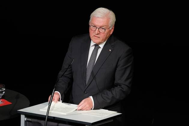 Commemoration 30 years of arson attack on the house of the family Genc, where 5 children and young people died 29 05 2023, Solingen, theater and concert hall, commemoration 30 years of arson attack on the house of the family Genc in the picture German President Frank Walter Steinmeier,holds a speech on the commemoration day and honors the merits and peace attempts of Mevluede Ge nordphoto GmBHxMeuter nph00351