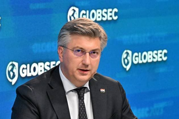 Prime Minister of Croatia Andrej Plenkovic attends the Globsec 2023 Bratislava Forum, the three-day international conference, on May 31, 2023, in Bratislava, Slovakia. (CTKxPhoto VaclavxSalek) CTKPhotoP2023053105967 CTKPhotoP2023053105967